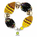 PULSERA ORISHA OSHUN DE 18 HILOS CON CAMINO DE MUERTO EN ZENSARA
