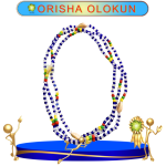 COLLAR ORISHA OLOKUN DE CHAQUIRÓN CON CAURY EN ZENSARA