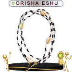 COLLAR ORISHA ESHU DE CHAQUIRÓN CON CAURY EN ZENSARA