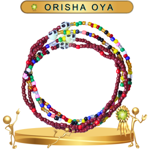 COLLAR ORISHA OYA CHAQUIRÓN CON CAMINO DE MUERTO EN ZENSARA