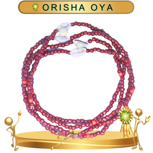 COLLAR ORISHA OYA DE CHAQUIRÓN CON CAURY EN ZENSARA