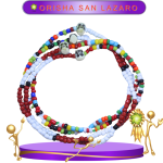 COLLAR ORISHA SAN LAZARO CON CAMINO DE MUERTO EN ZENSARA