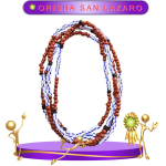 COLLAR ORISHA SAN LAZARO DE CHAQUIRON CUENCA RAYADA EN ZENSARA