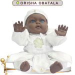 MUÑECO GATEADOR ORISHA OBATALA DE GALA EN ZENSARA