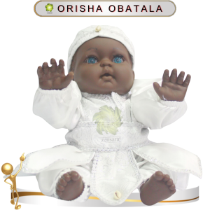 MUÑECO GATEADOR ORISHA OBATALA DE GALA EN ZENSARA