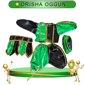 ROPA MUÑECO ORISHA OGUN GATEADOR DE SATIN EN ZENSARA