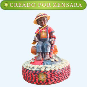 FUGURA ORISHA ELEGGUA SENTADO DISEÑADO EN ZENSARA