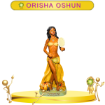 FIGURA ORISHA OSHUN IMPORTADA DE 20 CM EN ZENSARA
