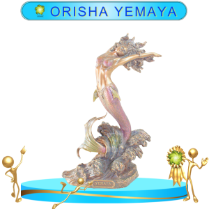 FIGURA ORISHA YEMAYA SIRENA DE BRONCE EN ZENSARA