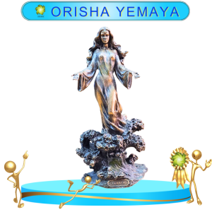 FIGURA ORISHA YEMAYA DIOSA DEL MAR DE BRONCE EN ZENSARA