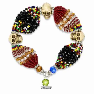 PULSERA ORISHA AGAYU DE 18 HILOS CON CAMINO DE MUERTO EN ZENSARA