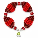 PULSERA ORISHA OYA DE 18 HILOS CON CUENTAS RAYADA EN ZENSARA