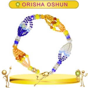 PULSERA MADRE AGUA OSHUN Y YEMAYA DE 6 HILOS EN ZENSARA