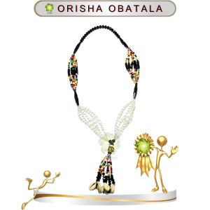 MAZO PARA COCHE ORISHA OBATALA CON CAMINO DE MUERTO EN ZENSARA