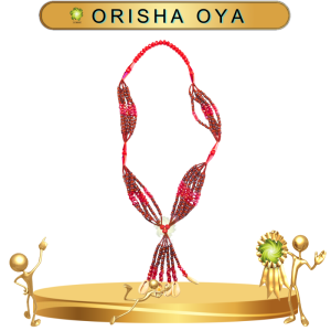 MAZO PARA COCHE ORISHA OYA CUENTAS RAYADA EN ZENSARA