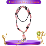 MAZO PERSONAL ORISHA SAN LÁZARO CUENTAS RAYADA EN ZENSARA