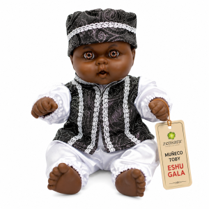 Muñeco Toby Eshú de Gala Blanco y Negro en Metepec