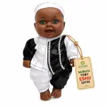 Muñeco Toby Eshú de Satín Blanco y Negro en metepec