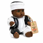 Muñeco Toby Eshú de Satín Blanco y Negro en metepec