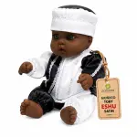 Muñeco Toby Eshú de Satín Blanco y Negro en metepec