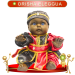 MUÑECO GATEADOR ORISHA ELEGGUA DE SATÍN EN ZENSARA