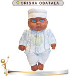 MUÑECO TOBY ORISHA OBATALA DE SATÍN EN ZENSARA