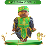 MUÑECO GATEADOR ORISHA OGGUN DE GALA EN ZENSARA