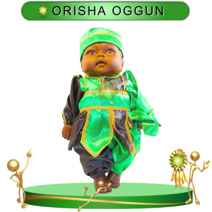 MUÑECO ORISHA OGUN GATEADOR DE SATIN EN ZENSARA