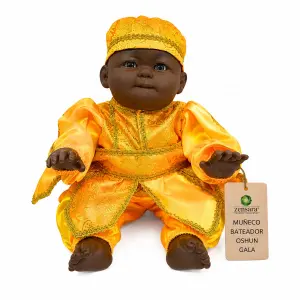 Muñeco Orisha Oshún Gateador de Gala Artesanal | Zensara Metepec