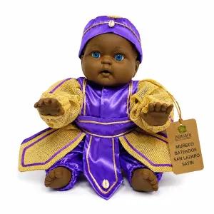 Muñeco San Lázaro Gateador de Satín Artesanal | Zensara Metepec