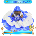 MUÑECO MINI ORISHA YEMAYA CON VESTIDO EN ZENSARA