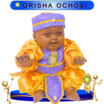 MUÑECO GATEADOR ORISHA OCHOSI DE GALA EN ZENSARA