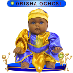 MUÑECO GATEADOR ORISHA OCHOSI DE SATIN EN ZENSARA