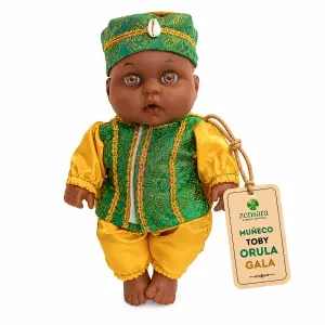 Muñeco Toby Orula de Gala Verde y Amarillo | Zensara Metepec