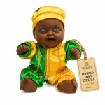 Muñeco Toby Orula de Satín Verde y Amarillo | Zensara Metepec