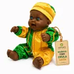 Muñeco Toby Orula de Satín Verde y Amarillo | Zensara Metepec