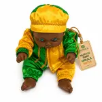 Muñeco Toby Orula de Satín Verde y Amarillo | Zensara Metepec