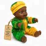 Muñeco Toby Orula de Satín Verde y Amarillo | Zensara Metepec