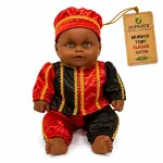 Muñeco Toby Eleguá de Satín Rojo y Negro | Zensara Metepec