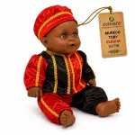 Muñeco Toby Eleguá de Satín Rojo y Negro | Zensara Metepec