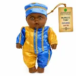 Muñeco Toby Ochosi de Satín Azul y Amarillo | Zensara Metepec