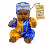 Muñeco Toby Ochosi de Satín Azul y Amarillo | Zensara Metepec