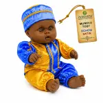 Muñeco Toby Ochosi de Satín Azul y Amarillo | Zensara Metepec