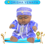 MUÑECO TOBY ORISHA YEMAYA DE GALA EN ZENSARA