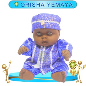 MUÑECO TOBY ORISHA YEMAYA DE GALA EN ZENSARA