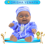 MUÑECO TOBY ORISHA YEMAYA DE SATÍN EN ZENSARA