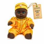 Muñeco Toby Oshún de Satín Amarillo y Dorado | Zensara Metepec