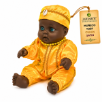 Muñeco Toby Oshún de Satín Amarillo y Dorado | Zensara Metepec