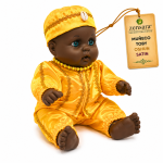 Muñeco Toby Oshún de Satín Amarillo y Dorado | Zensara Metepec