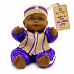 Muñeco Toby San Lázaro de Satín Morado y Blanco | Zensara Metepec